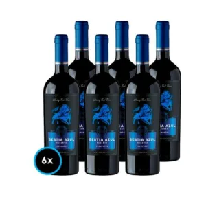 CAJA BESTIA AZUL (Carmenere): 6x Vinos Bestia Azul Carmenere 750cc