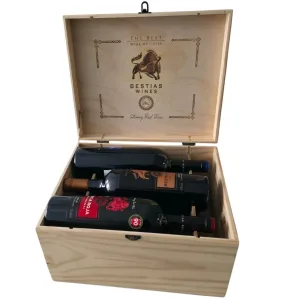 6 Vinos Bestias Collection Baul Madera Merlot