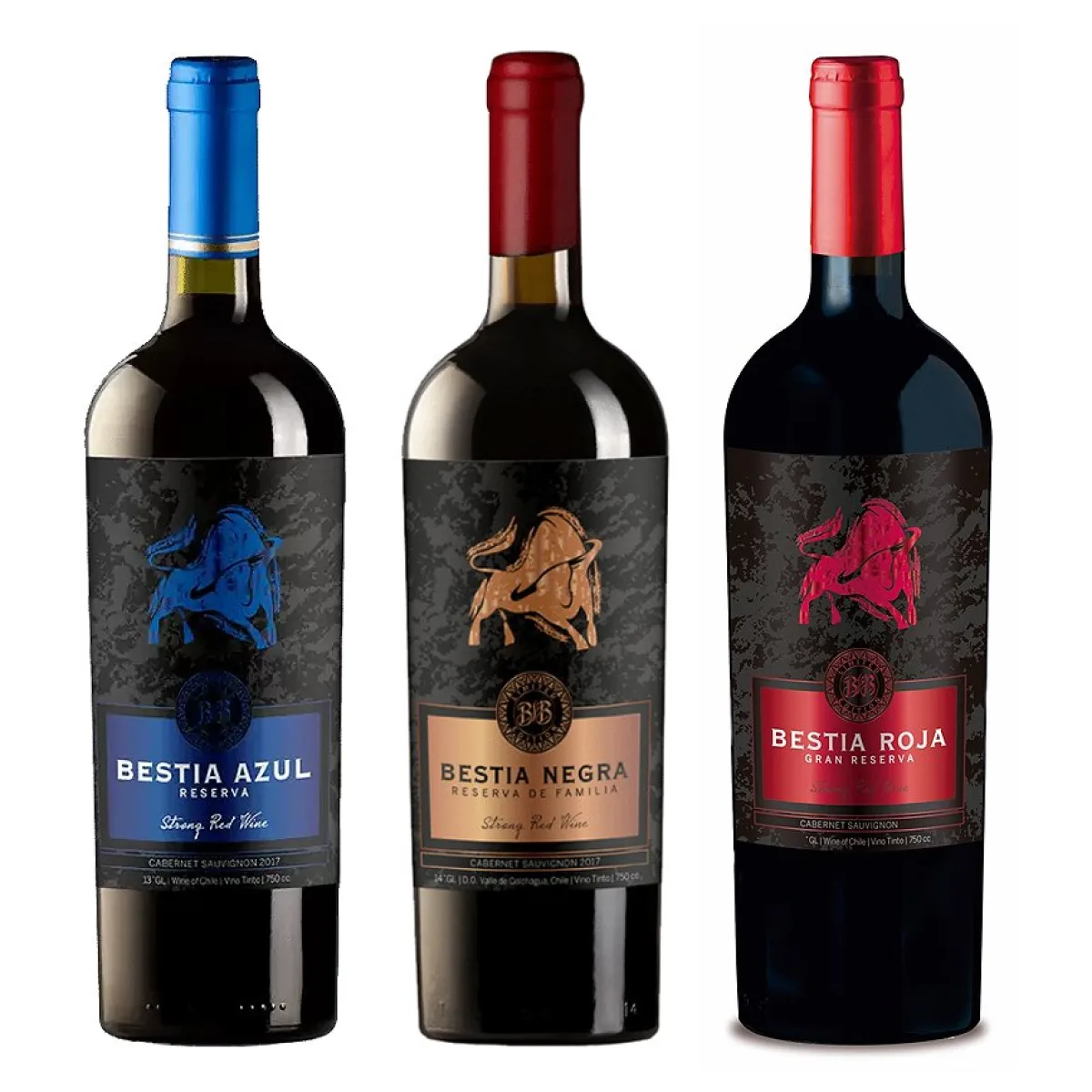 Pack 3 Vinos Bestias Wine Cabernet Sauvignon