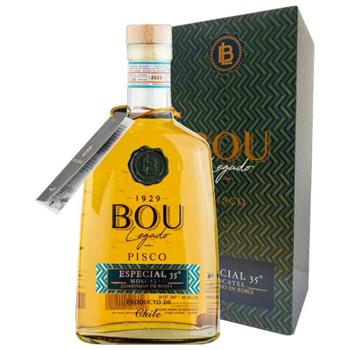 Pisco Bou Legado Especial Moscatel 35° 750 Ml
