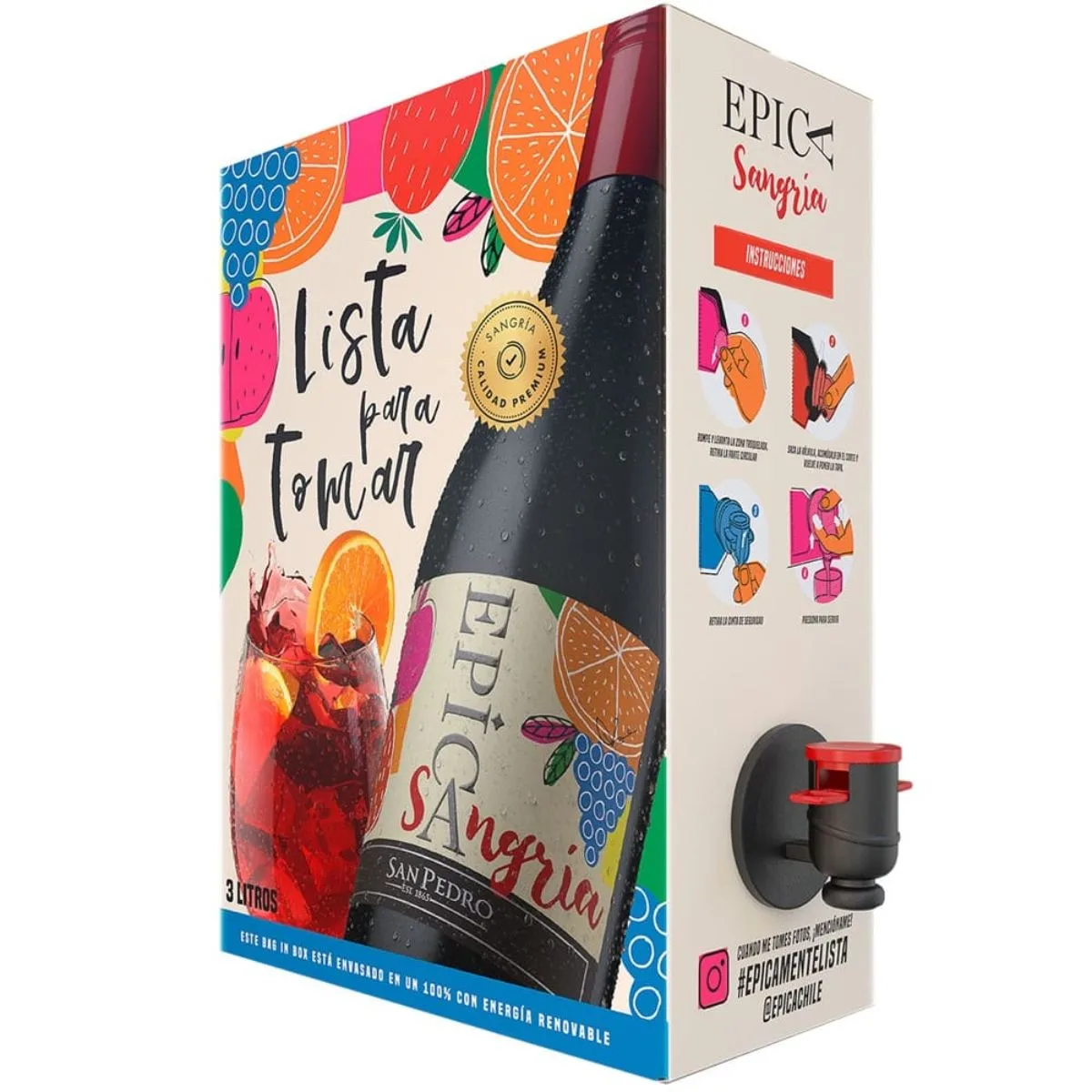 Sangria Epica San Pedro Bag in Box 3 Litros