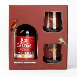 Ron Viejo de Caldas 5 años 700cc + 2 Vasos de Regalo