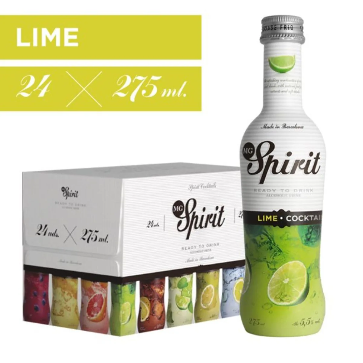 Vodka Spirit Lime 275cc (24 Unidades)