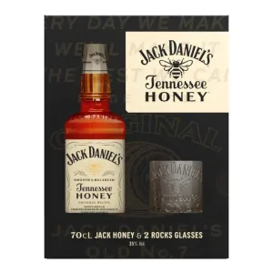 Pack Jack Daniel’s Honey 750cc + 2 Vasos Cortos