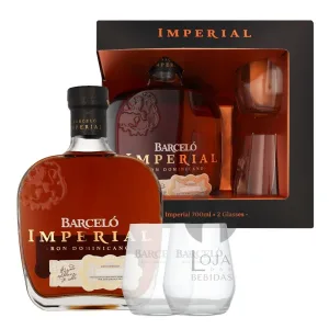 Ron Barcelo Imperial + 2 Vaso 700 Ml