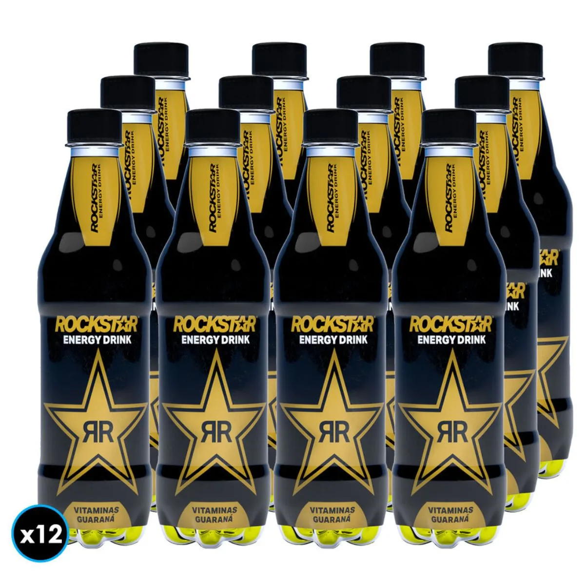 12x Bebida Energética Rockstar 500cc