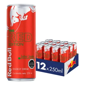 12x Bebida Energética Red Bull Sandía 250cc