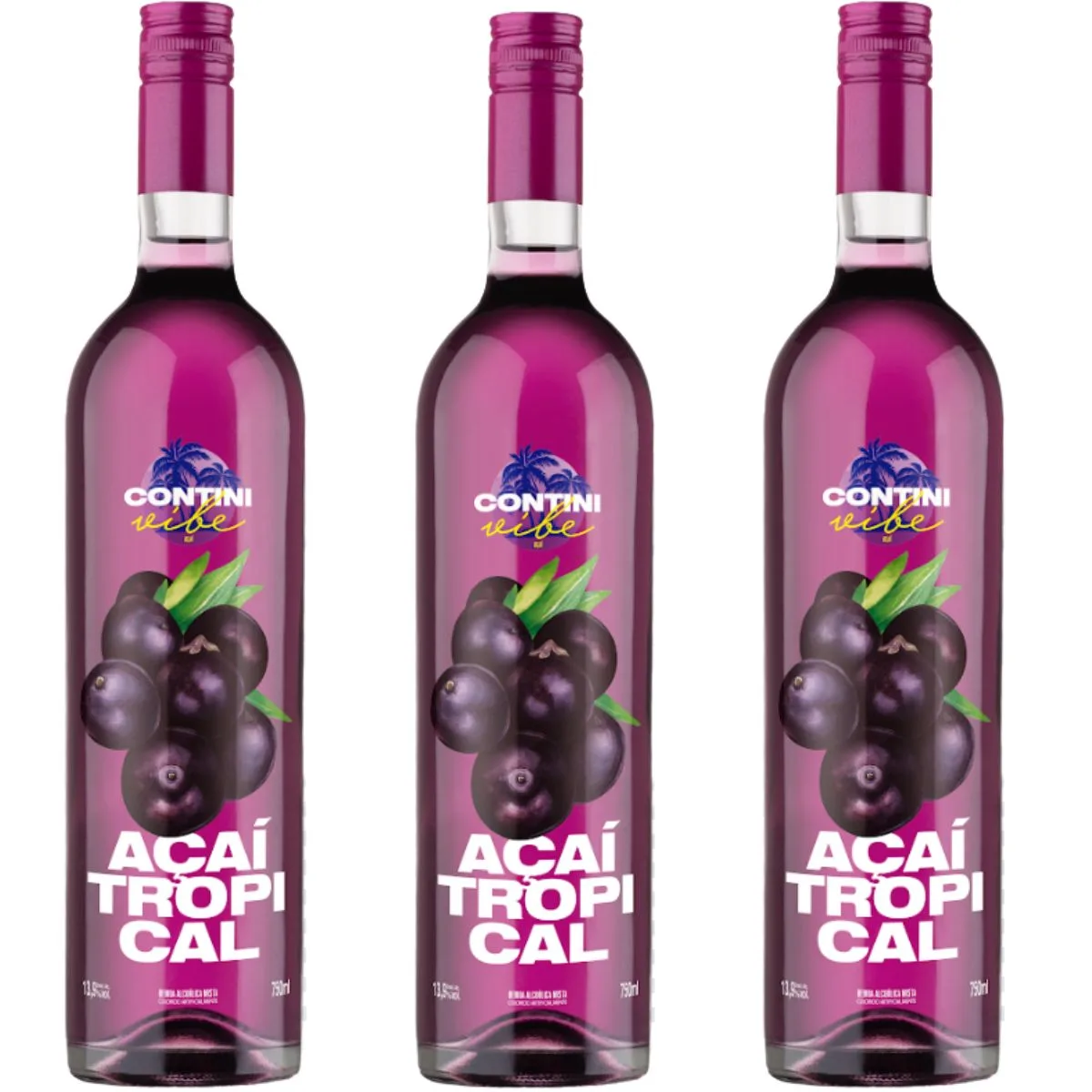 3x Botellas Acai Tropical Contini