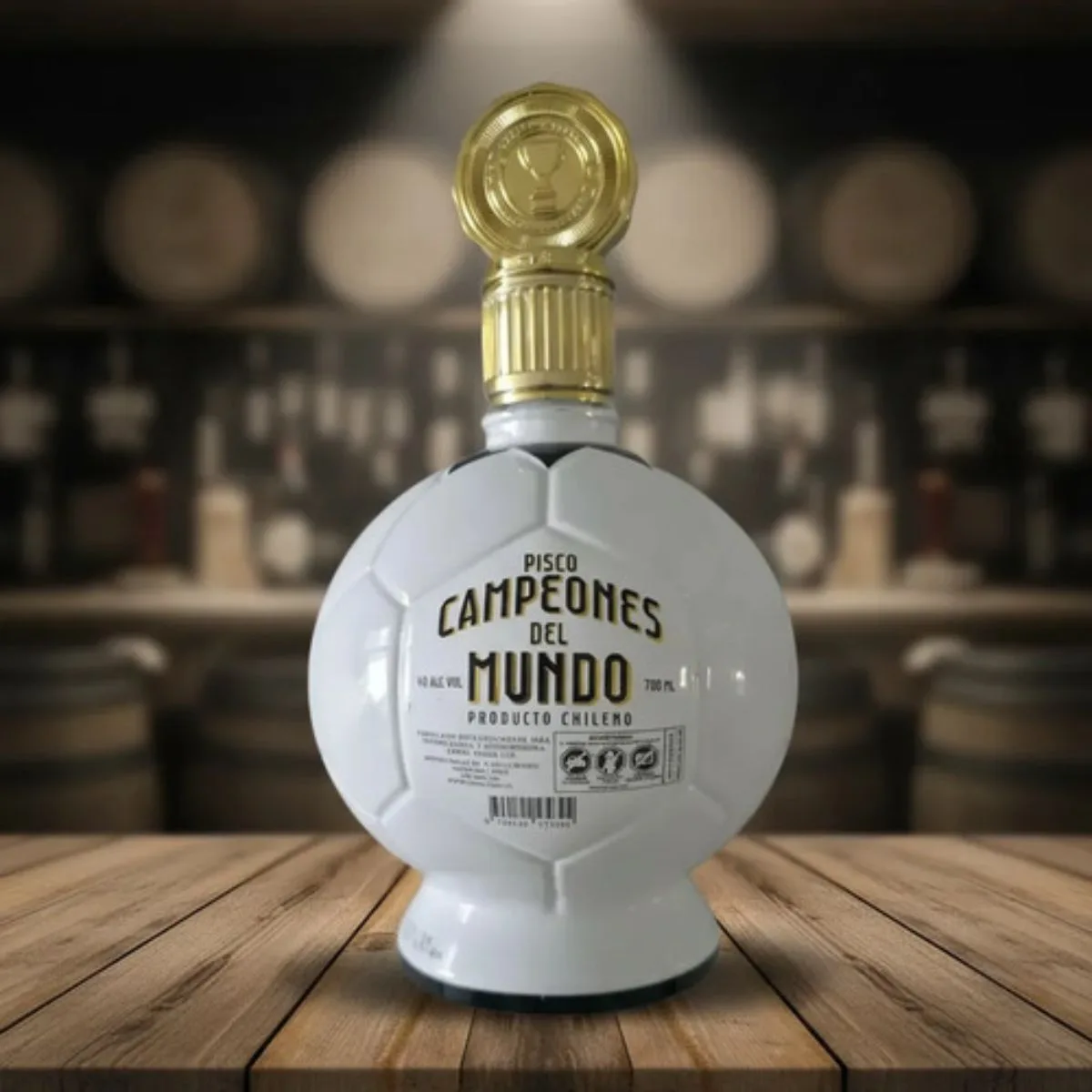 Pisco Campeones del Mundo transparente Doble destilado 700cc