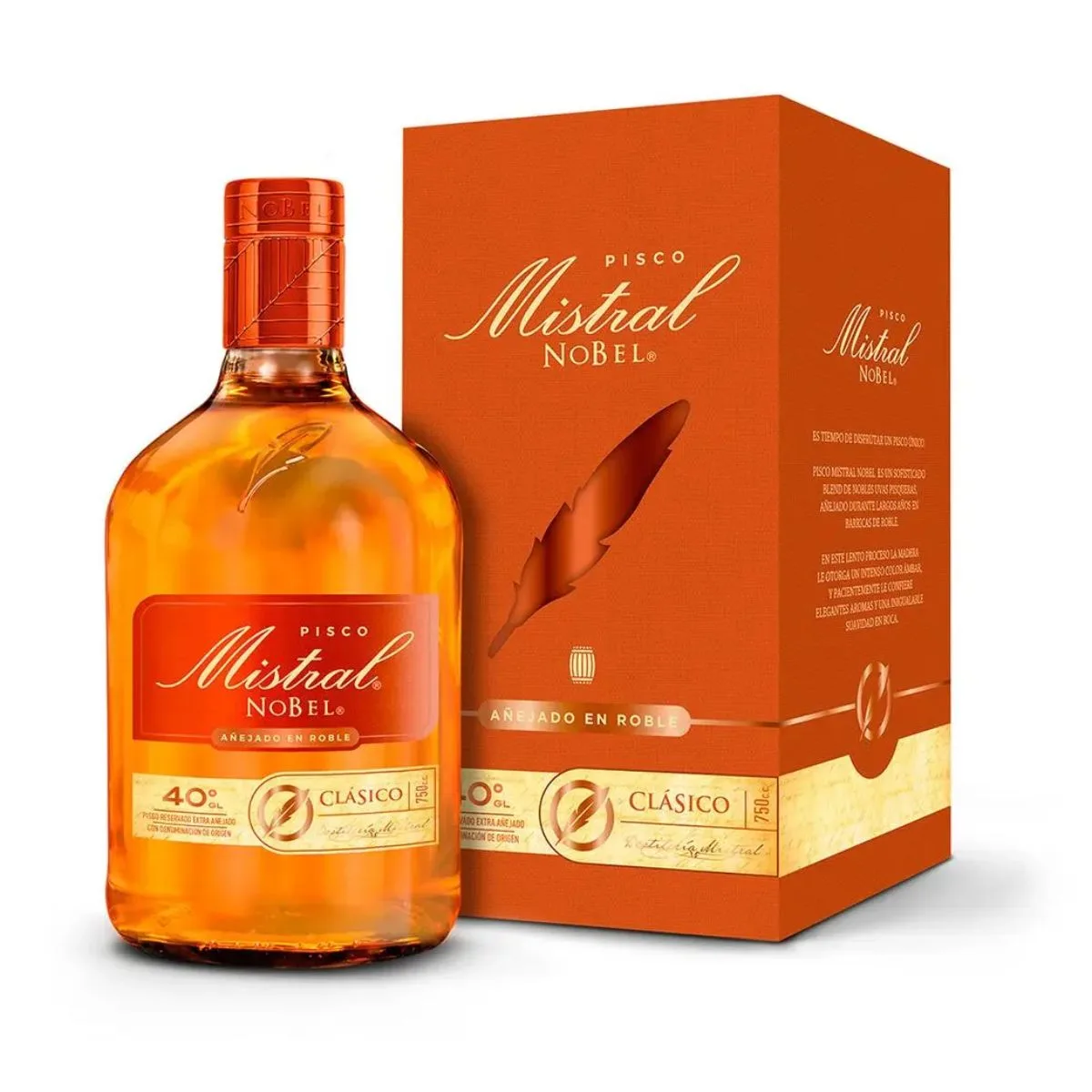 Pisco Mistral Nobel 750cc 40º