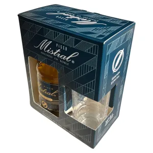 Pack Pisco Mistral Añejado En Roble + Vaso 35° 750cc