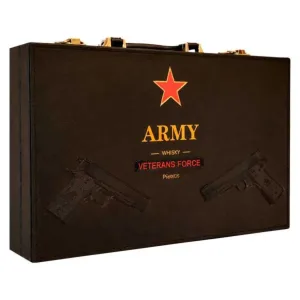Whisky Army 2 unidades Pistolas 284 ml con Maleta Veteranos de Guerra Army