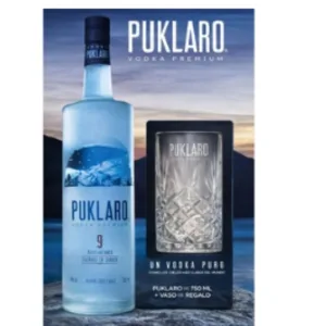 Vodka Puklaro Premium 750cc. + Vaso