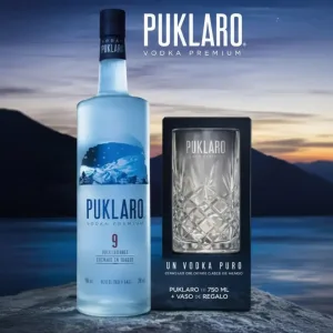 Vodka Puklaro Premium 750cc. + Vaso