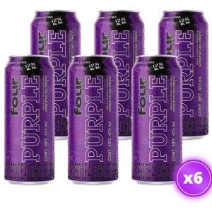 6x Bebida Ready To Drink Four Loko Purple 12° 473cc