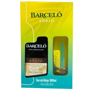 Ron Barceló Añejo 1lt + Vaso