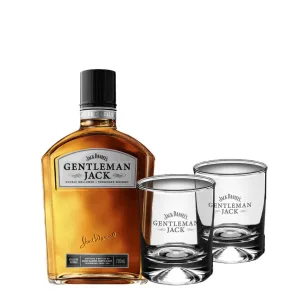 Pack Gentleman Jack 750cc + 2 Vasos Exclusivos - Regalo Ideal